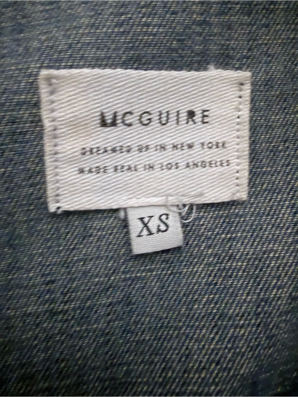 MC GUIRE Light Wash Denim Jacket with Gray Fringe - Picture 3 of 9
